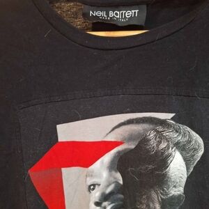 Neil Barrett MLK Lincoln Black Graphic T-Shirt XL L@@K
